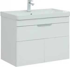 Тумба-умывальник Aquanet Ирис new 80 белый глянец 00310150+