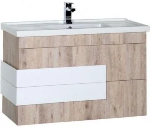 Тумба-умывальник Aquanet Мадейра 100 дуб кантри/белый 00183072+00182325