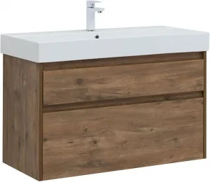 Тумба-умывальник Aquanet Nova Lite 100 дуб рустикальный 00249957+