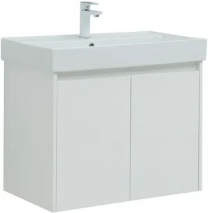 Тумба-умывальник Aquanet Nova Lite 75 белый глянец 00298850+00242338