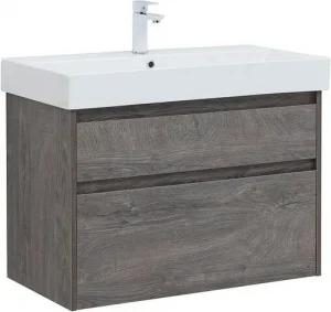 Тумба-умывальник Aquanet Nova Lite 85 дуб рошелье 00249937+