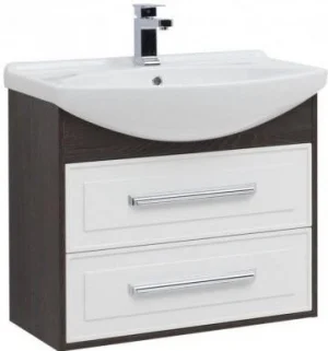 Тумба-умывальник Aquanet Остин 75 белый/дуб кантербери 00201730+00175447