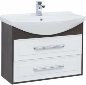 Тумба-умывальник Aquanet Остин 85 белый/дуб кантербери 00200908+00175448