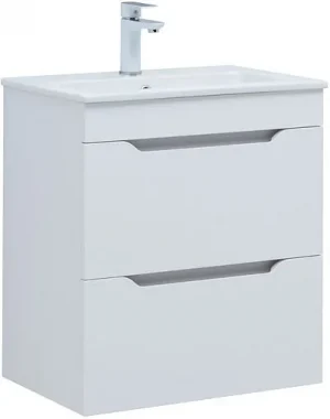 Тумба-умывальник Aquanet Практика 60 белый матовый 00330457+44060