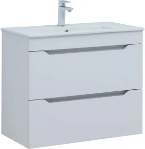 Тумба-умывальник Aquanet Практика 80 белый матовый 00330459+44080
