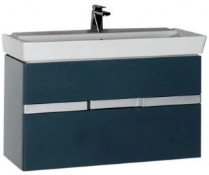 Тумба-умывальник Aquanet Виго 100 сине-серый 00183361+00168784