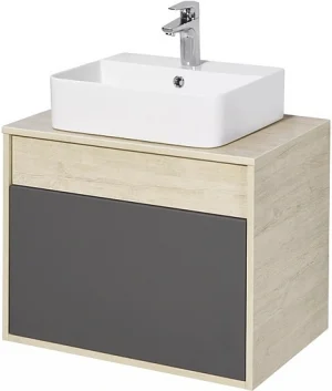 Тумба-умывальник подвесная Aquaton Лофт Урбан 65 графит/орегон 1A2540K0LQX60