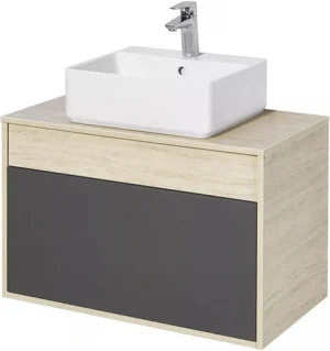 Тумба-умывальник подвесная Aquaton Лофт Урбан 80 графит/орегон 1A2476K1LQX60