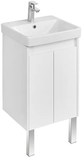 Тумба-умывальник Aquaton Сканди Doors 45 белый матовый/белый глянец 1A2787K0SD010