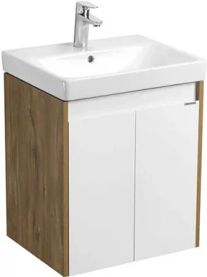 Тумба-умывальник Aquaton Сканди Doors 55 белый/дуб рустикальный 1A2788K0SDZ90