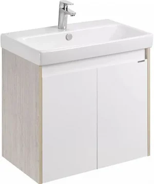 Тумба-умывальник Aquaton Сканди Doors 80 белый/дуб верона 1A2829K0SDB20