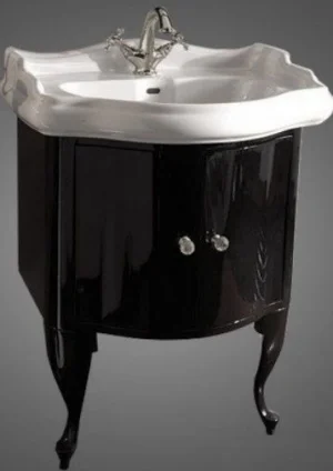 Тумба-умывальник напольная Kerasan Retro 69 чёрный 7361K1+