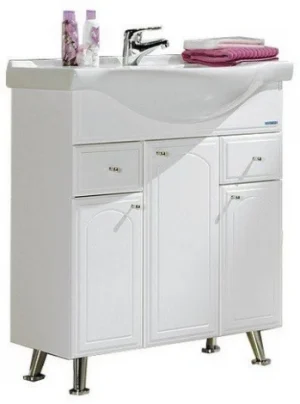 Тумба-умывальник напольная Aquaton Майами 75 белый 1A0565K0MM010