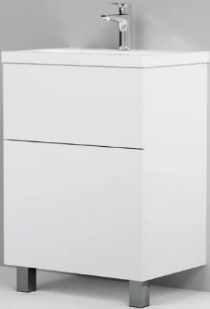 Тумба-умывальник напольная Am.Pm Gem 60 белый M90FSX06022WG32+M90WCC0602WG