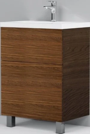 Тумба-умывальник напольная Am.Pm Gem 60 орех M90FSX06022NF32+M90WCC0602WG