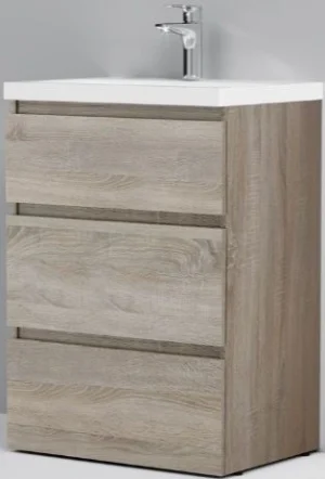 Тумба-умывальник напольная Am.Pm Gem S 60 дуб светлый M91FSX0602OF+M90WCC0602WG