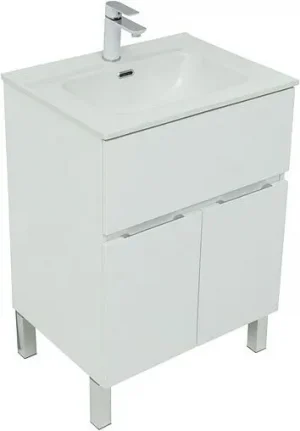 Тумба-умывальник напольная Aquanet Алвита New 60 белый матовый 00277546+00254363