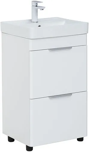 Тумба-умывальник напольная Aquanet Ирис new 50 белый глянец 00310151+