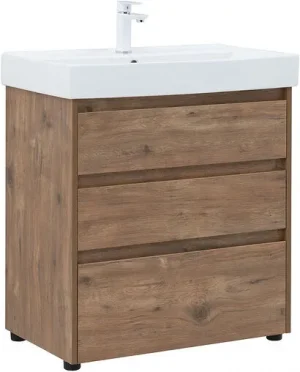Тумба-умывальник напольная Aquanet Nova Lite 75 дуб рустикальный 00302474+00242338