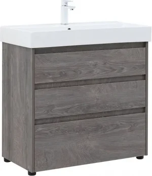 Тумба-умывальник напольная Aquanet Nova Lite 85 дуб рошелье 00302476+