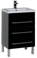 Тумба-умывальник напольная Aquanet Верона 58 чёрный 00178475+00158754