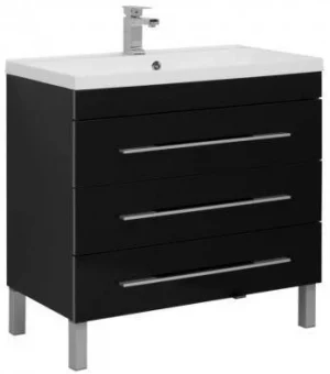 Тумба-умывальник напольная Aquanet Верона 90 чёрный 00178473+00158756