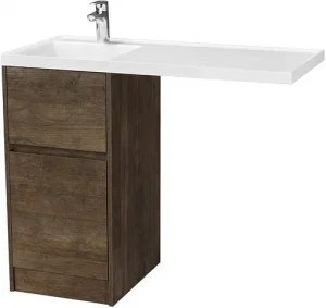 Тумба-умывальник напольная над стиральной машиной Aquaton Лондри 105 L дуб кантри 1A2670K1LHDY0+