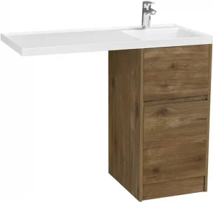 Тумба-умывальник напольная над стиральной машиной Aquaton Лондри 105 R дуб рустикальный 1A2670K1LHDR0+