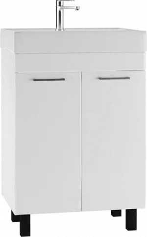 Тумба-умывальник напольная Айсберг Контраст 60 белый DA2709T+4607152361674