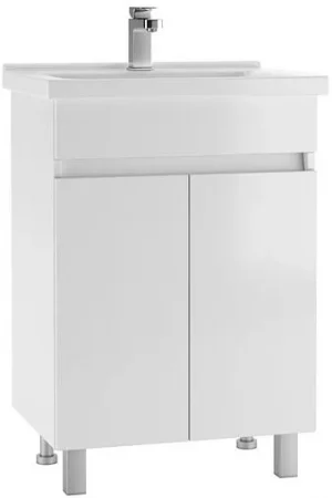 Тумба-умывальник напольная Айсберг Норма 60 белый DA1617T+1WH302421