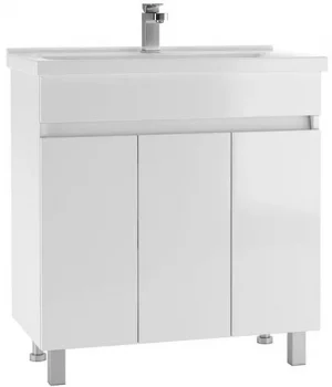 Тумба-умывальник напольная Айсберг Норма 80 белый DA1624T+1WH302251