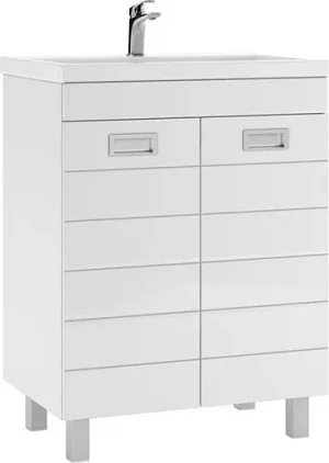 Тумба-умывальник напольная Домино Cube 65 белый DC5002T+4627173210096
