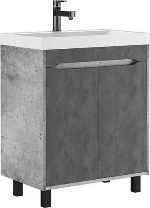 Тумба-умывальник напольная Домино Loft 70 бетон DL5607T+4627173210171