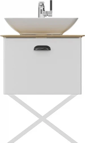 Тумба-умывальник напольная ISVEA Bei 60 белый/дуб 21BES065055I+10SY50052SV