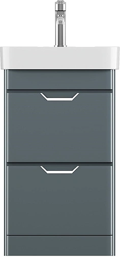 Тумба-умывальник напольная ISVEA Fonte 48 антрацит 21USS107048I+10SQ50048SV