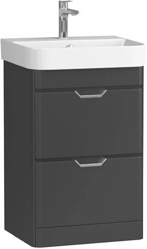 Тумба-умывальник напольная ISVEA Fonte 48 чёрный 21USS114048I+10SQ50048SV