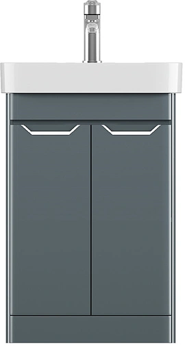 Тумба-умывальник напольная ISVEA Fonte 57 антрацит 21USS070058I+10SQ50057SV