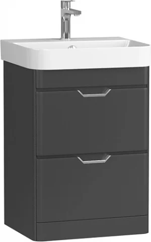 Тумба-умывальник напольная ISVEA Fonte 57 чёрный 21USS040457I+10SQ50057SV