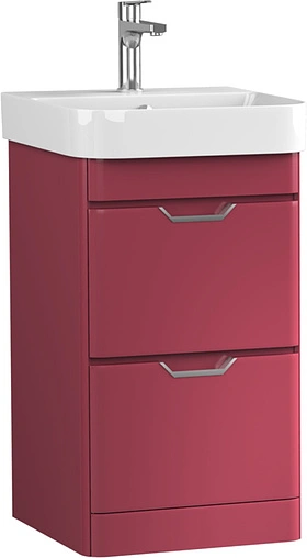 Тумба-умывальник напольная ISVEA Fonte 57 красный 21USS005057I+10SQ50057SV