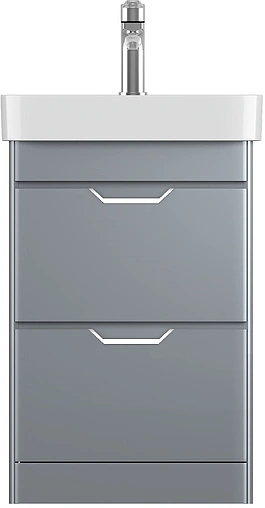 Тумба-умывальник напольная ISVEA Fonte 57 серый 21USS040057I+10SQ50057SV