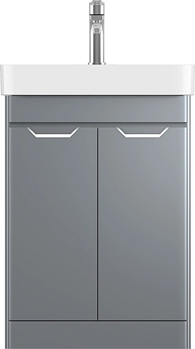 Тумба-умывальник напольная ISVEA Fonte 57 серый 21USS140057I+10SQ50057SV