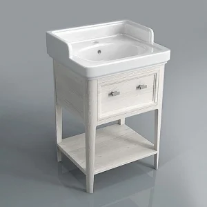 Тумба-умывальник напольная Kerama Marazzi Provence 60 декапе белый PR.60WHT+Po.wb.60