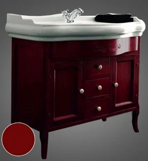 Тумба-умывальник напольная Kerasan Retro 100 bordeaux 734753+