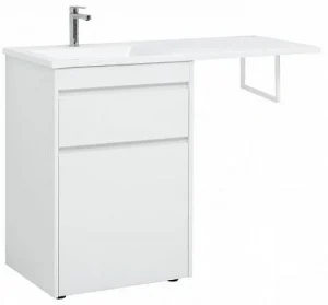 Тумба-умывальник напольная над стиральной машиной Aquanet Токио 120 L белый 00239290+00235499