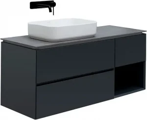 Тумба-умывальник подвесная Allen Brau Infinity 120 L антрацит 1.21005.AM+