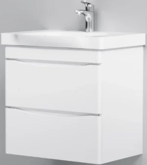 Тумба-умывальник подвесная Am.Pm Like 65 белый M80FHX0652WG+M80WCC0652WG