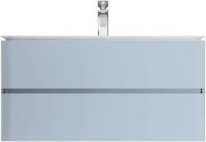 Тумба-умывальник подвесная Am.Pm Sensation 100 светло-голубой M30FHX1002BG+M30WPC0801WG