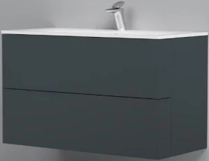 Тумба-умывальник подвесная Am.Pm Spirit 2.0 100 графит M70AFHX1002GM+M70AWCC1002WG