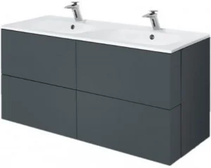 Тумба-умывальник подвесная Am.Pm Spirit 2.0 120 графит M70AFHD1202GM+M70AWCD1202WG