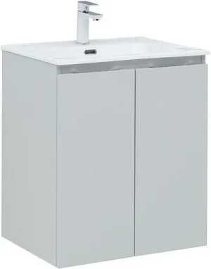 Тумба-умывальник подвесная Aquanet Алвита New 60 серый 00277524+00254363